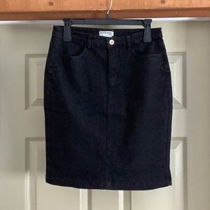 Lark & Grey Black Denim Skirt